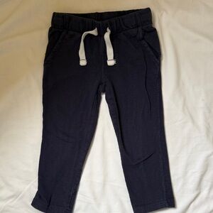 Carter's Navy Sweatpant Joggers with White Drawcord 3T